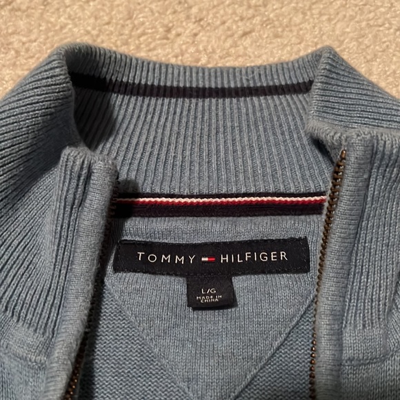 Tommy Hilfiger 1/4 Zip Sweater - light Blue - Picture 3 of 3